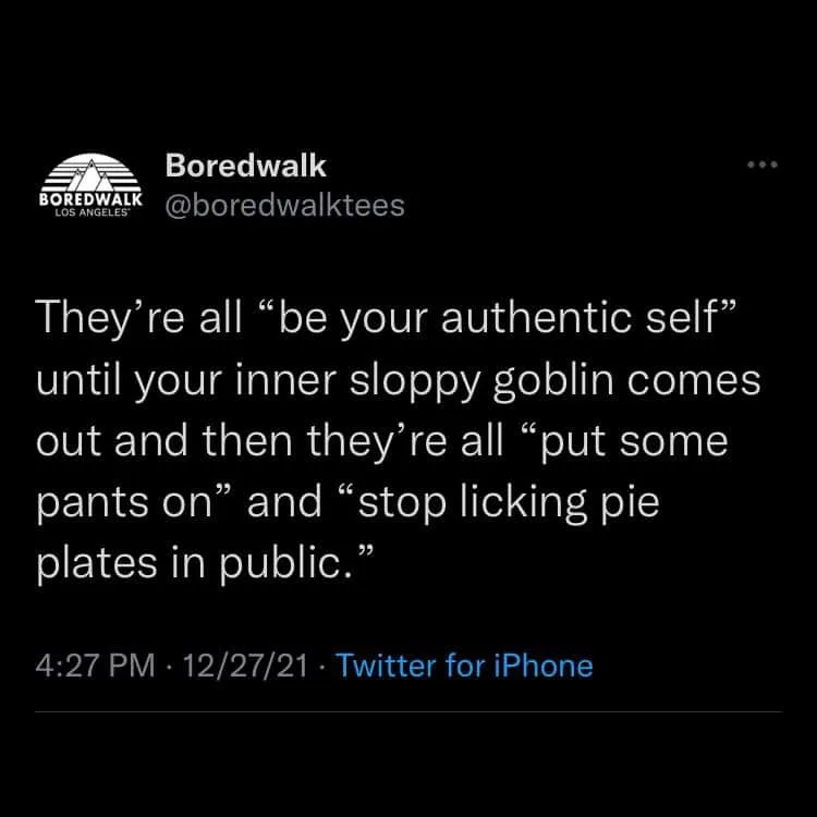 being oneself meme