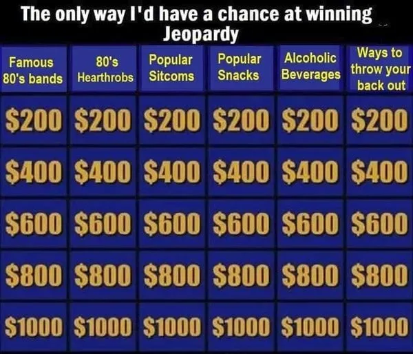 Jeopardy (gameshow) meme