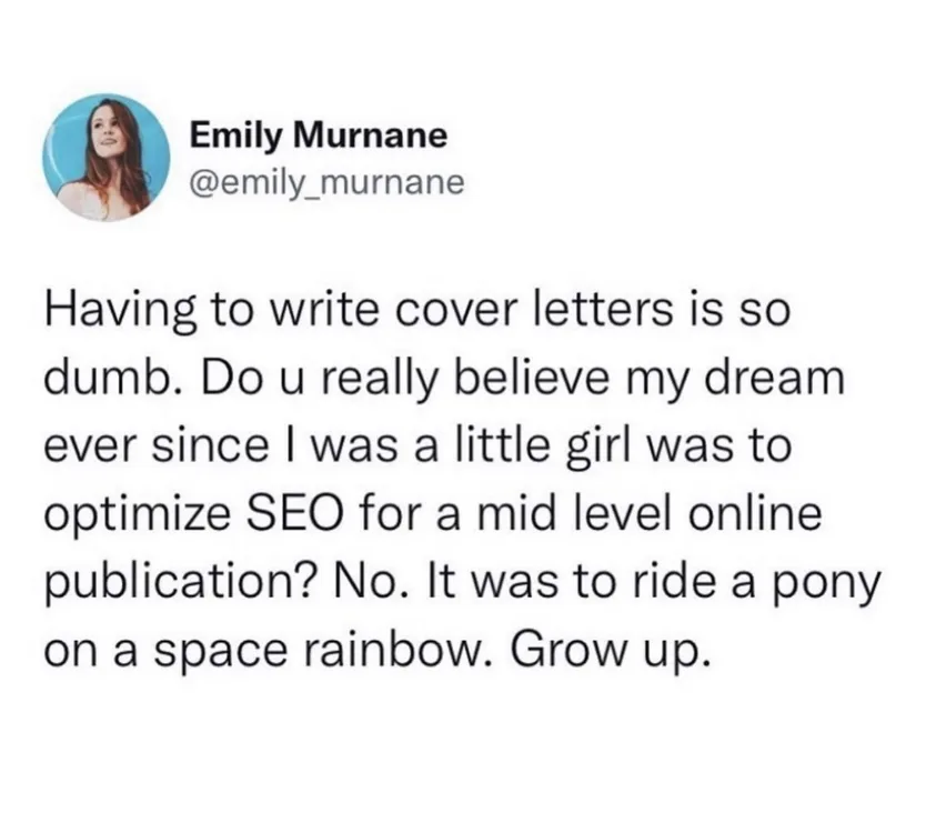 cover letter meme