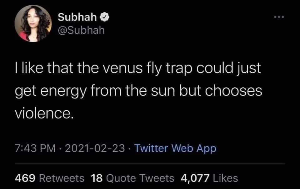 Venus flytrap meme