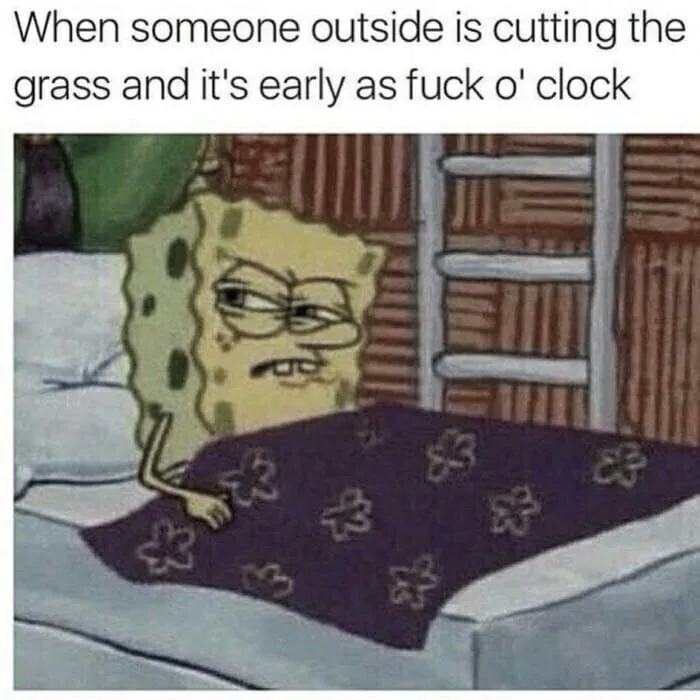 mowing the lawn meme