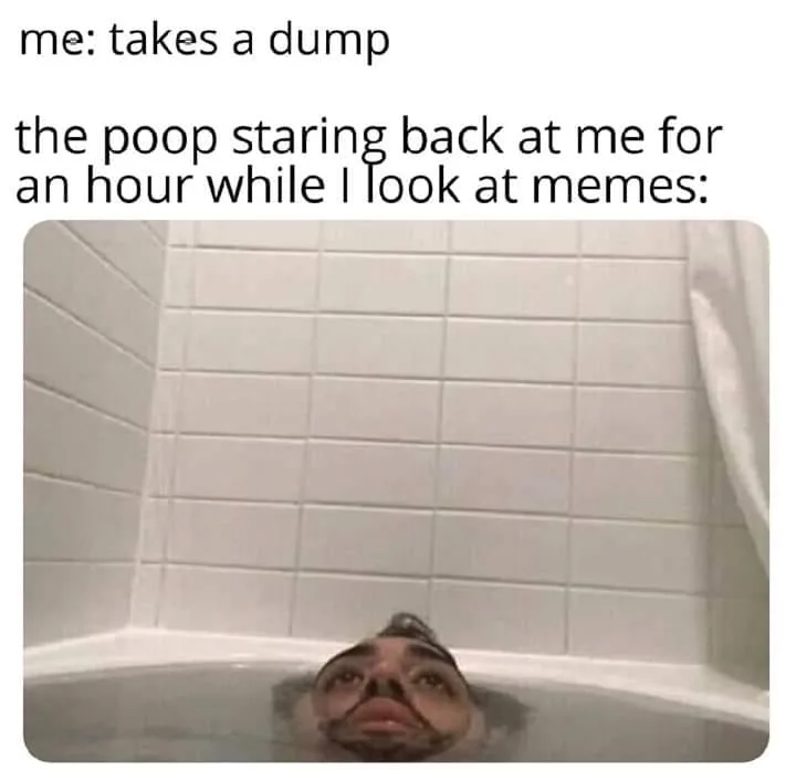 pooping meme