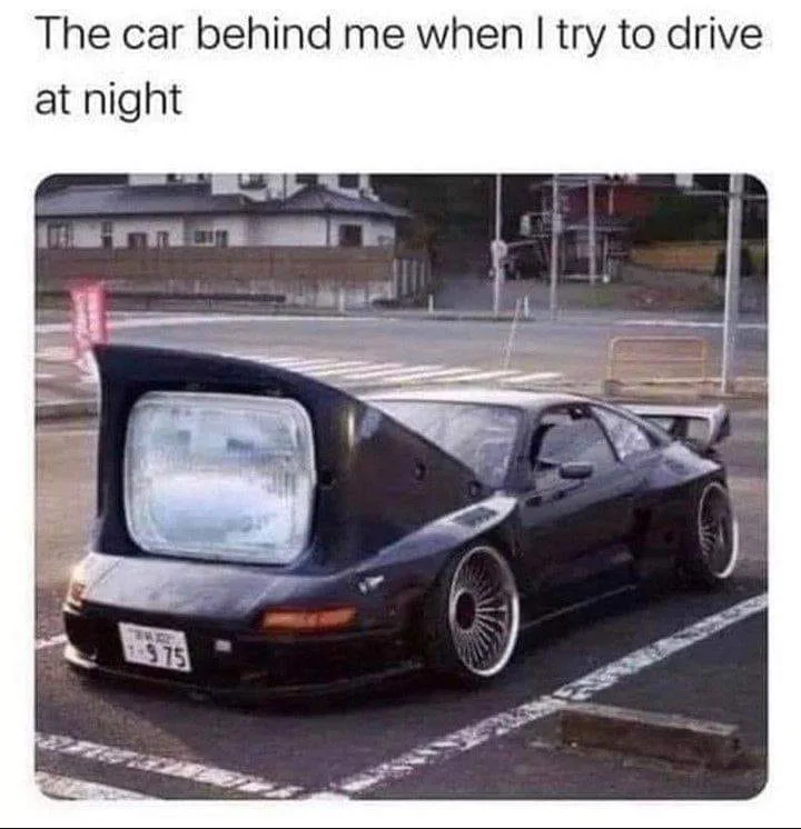 night driving meme