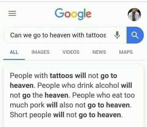 getting to heaven meme