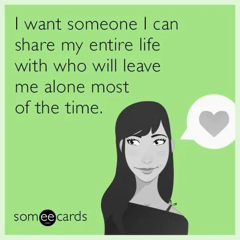 being alone meme