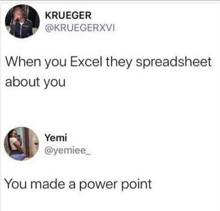 spreadsheet meme