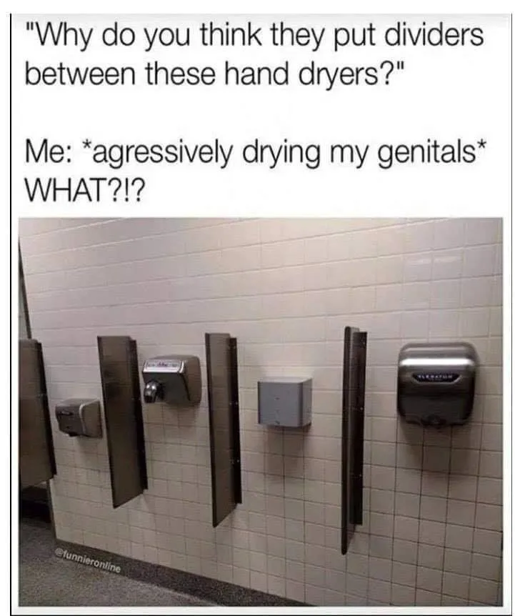 hand dryer meme