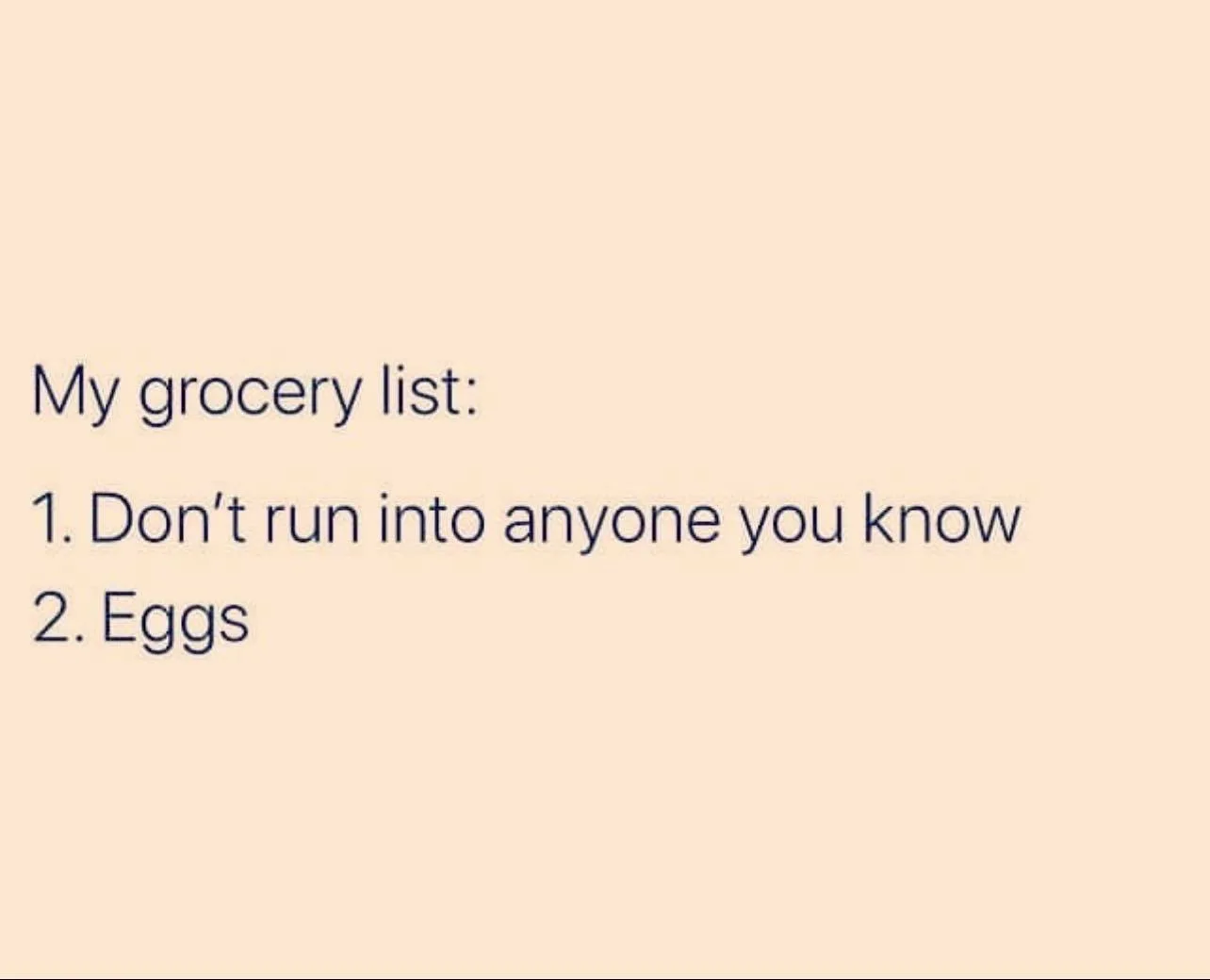 grocery list meme