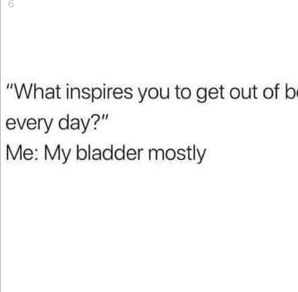 waking up to pee meme