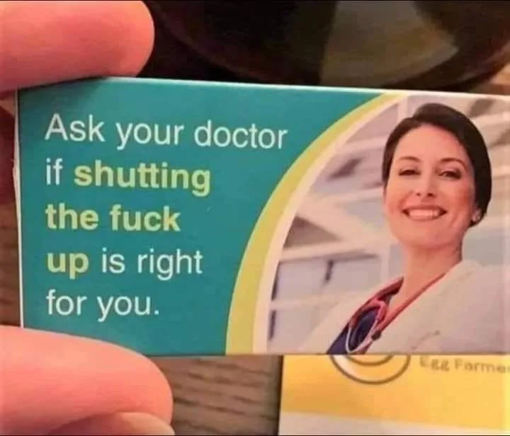 shutting up meme