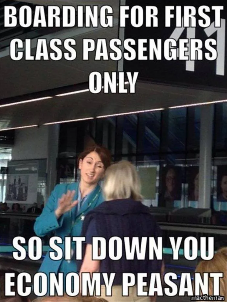 first class meme