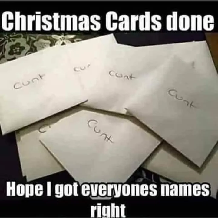 Christmas card meme