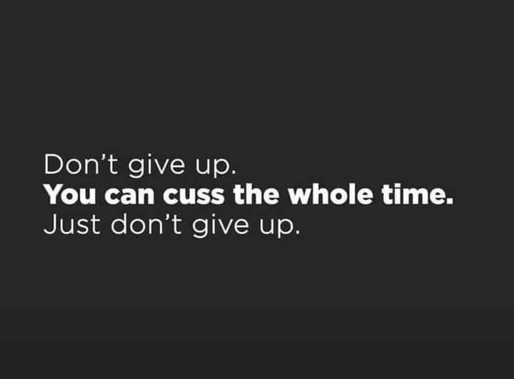 giving up meme