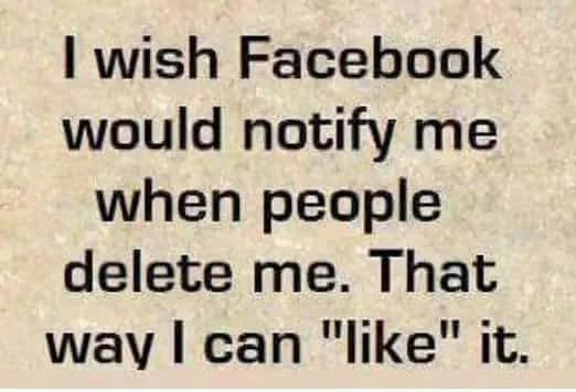 Blocking on Facebook meme