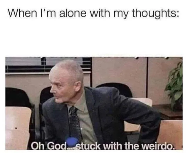 being alone meme