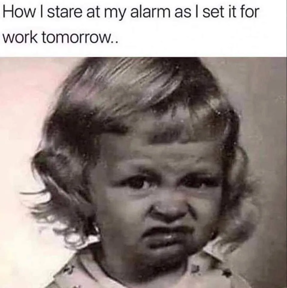 alarm clock meme