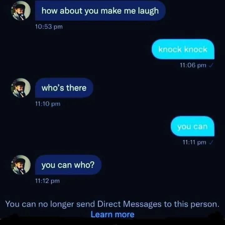 Blocking on Facebook meme