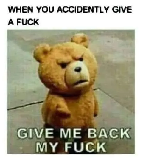 not caring meme