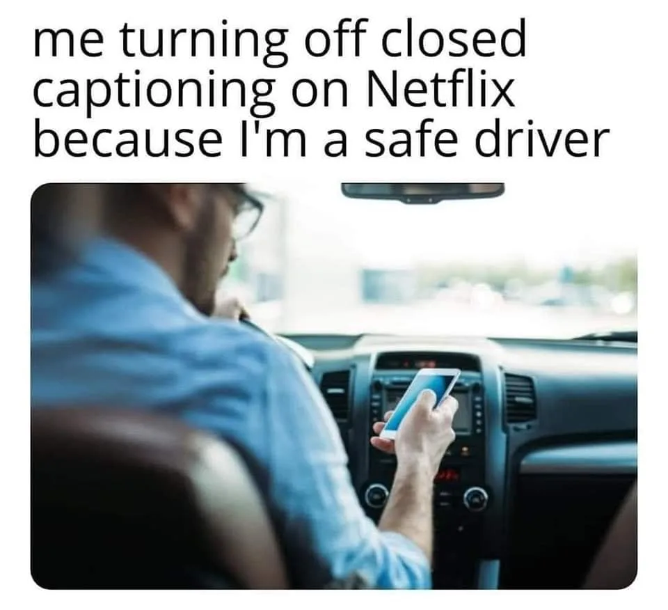 distracted driving meme