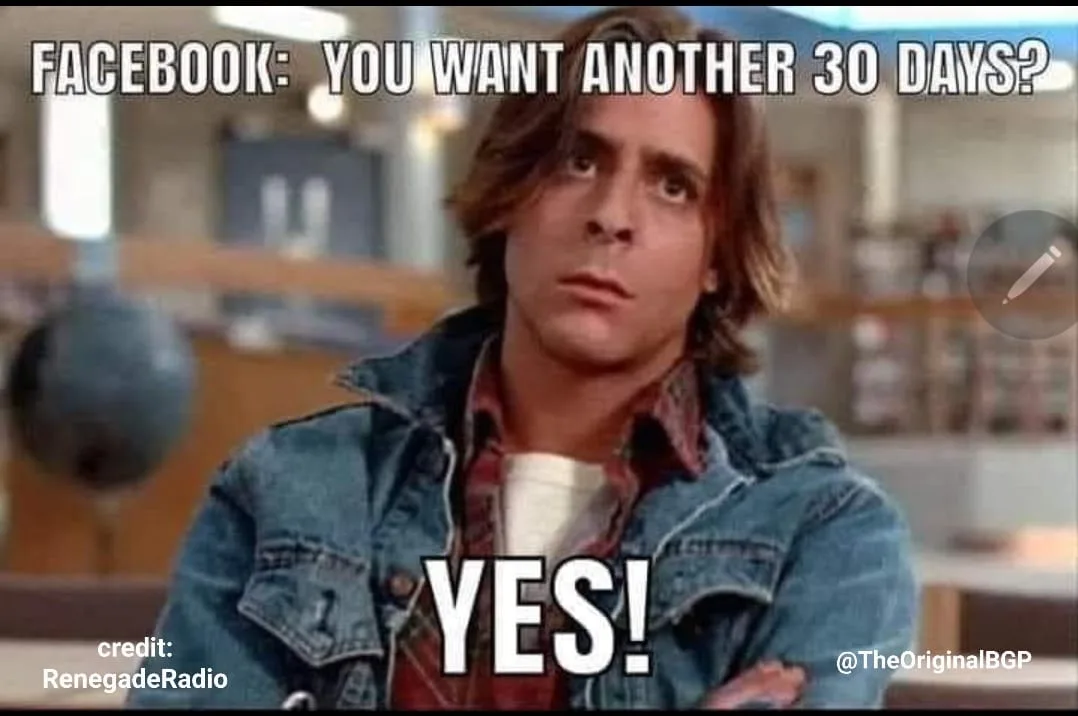 Facebook Jail meme