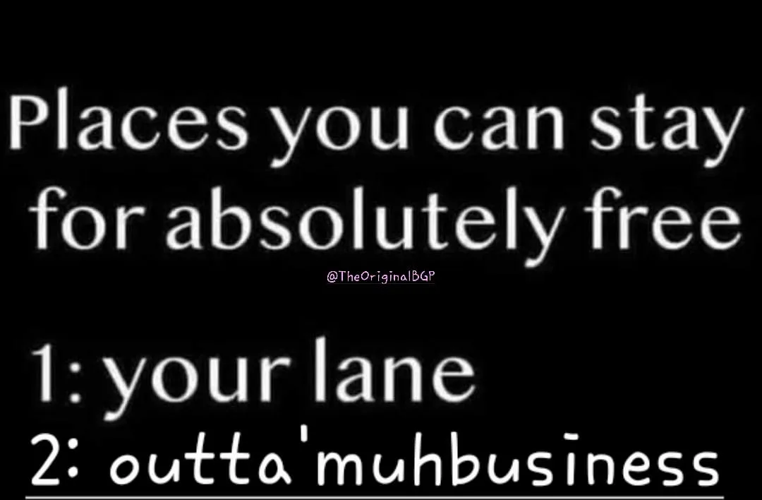 minding your own business meme