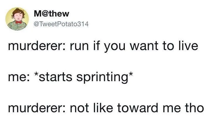 running away meme