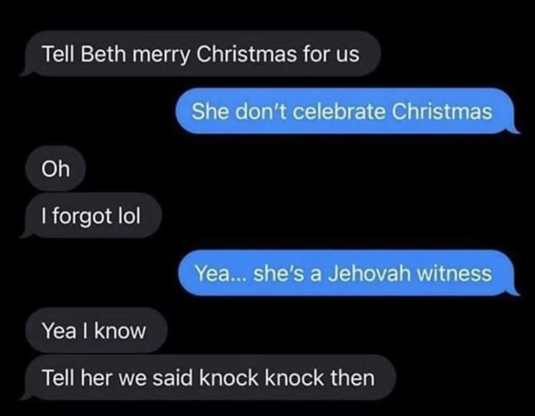 Jehovah's Witness meme