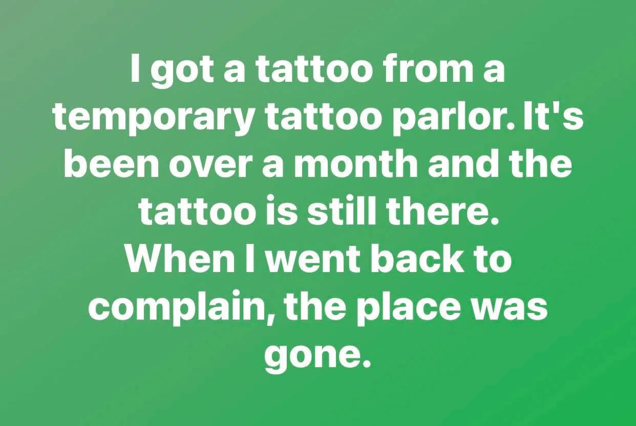 temporary tattoo meme