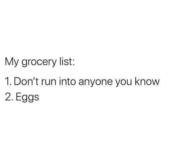 grocery list meme