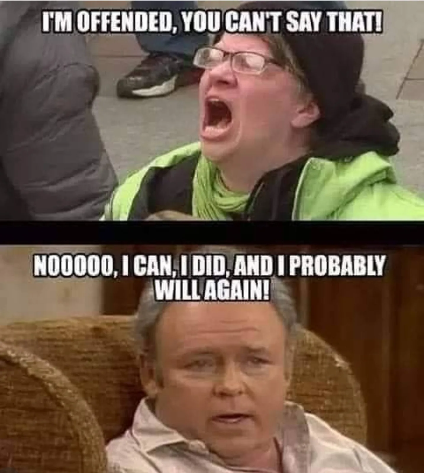 being offended meme