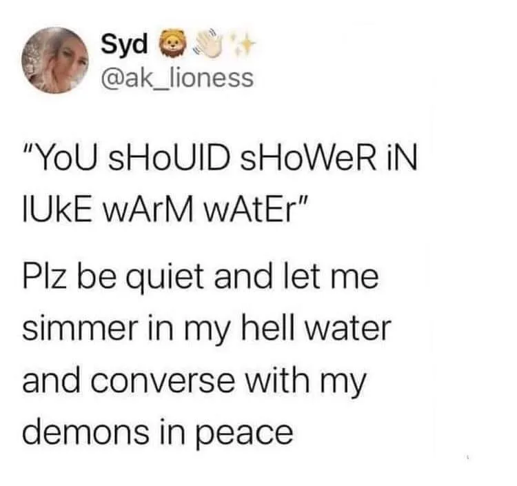 hot shower meme