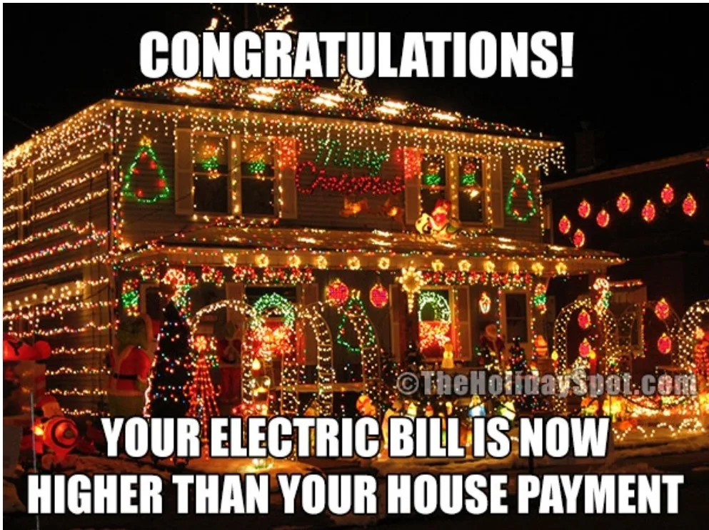 Christmas lights meme