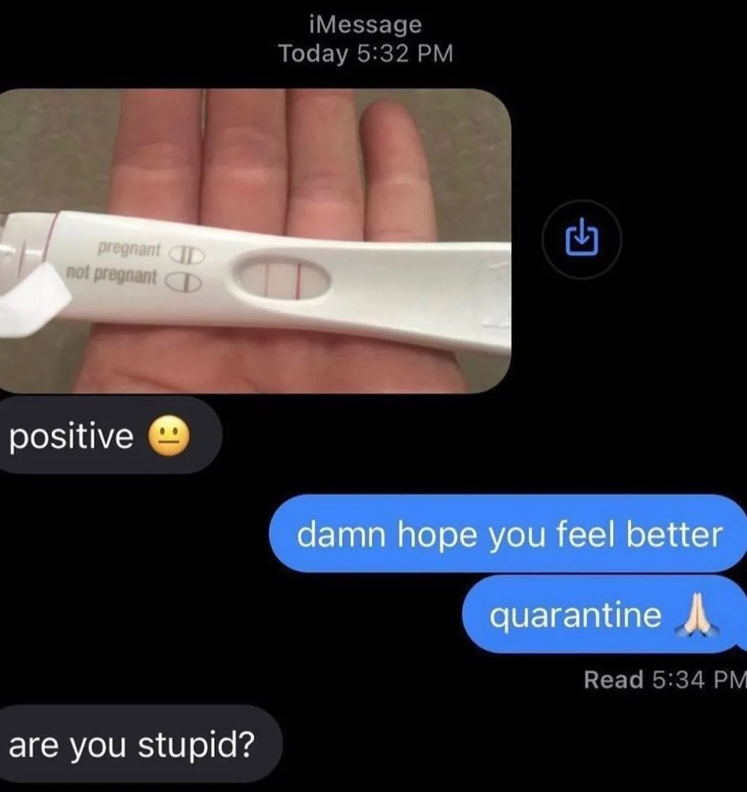 pregnancy test meme
