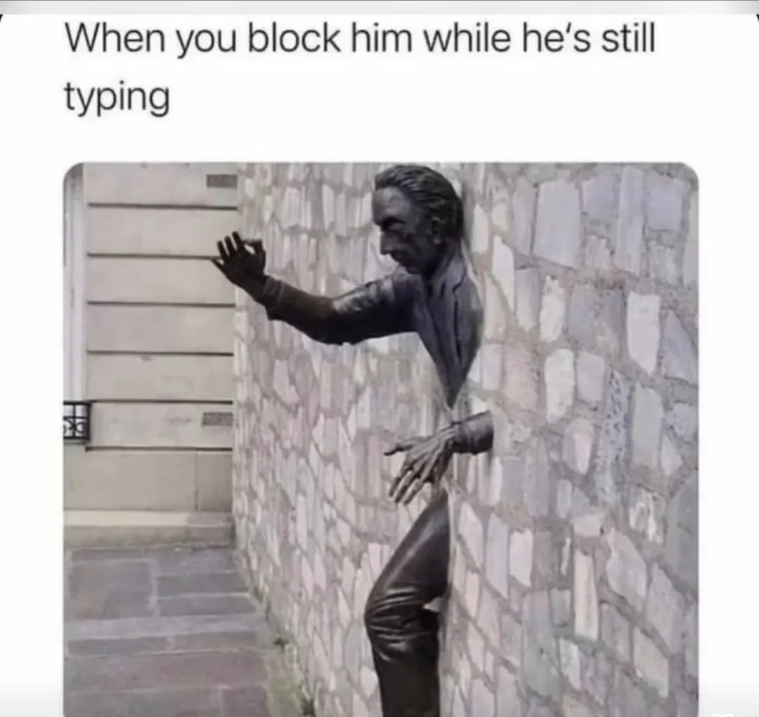 Blocking on Facebook meme