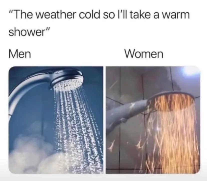 hot shower meme
