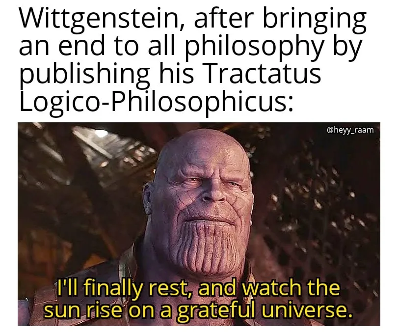 Ludwig Wittgenstein meme