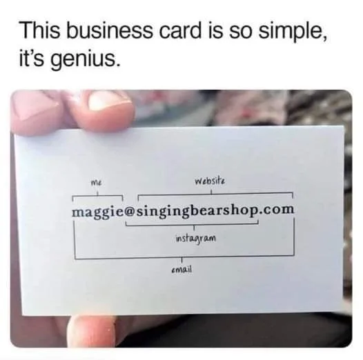 business card meme