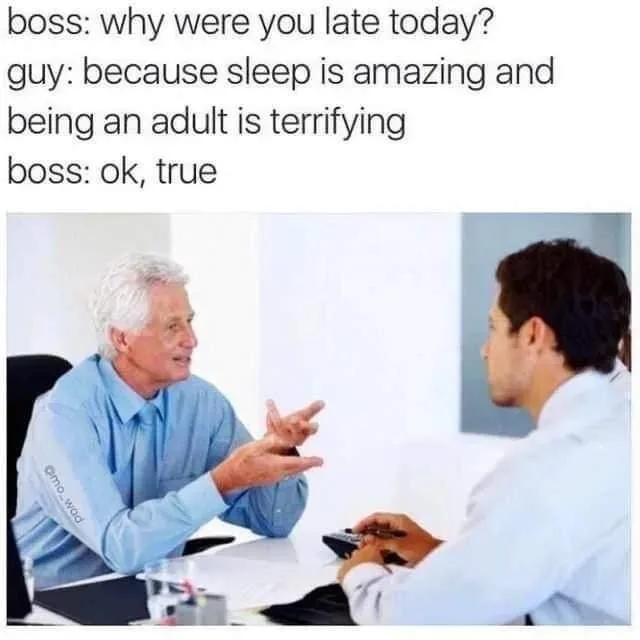 being late meme