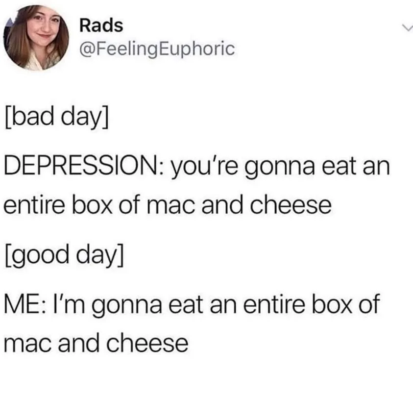 stress eating meme