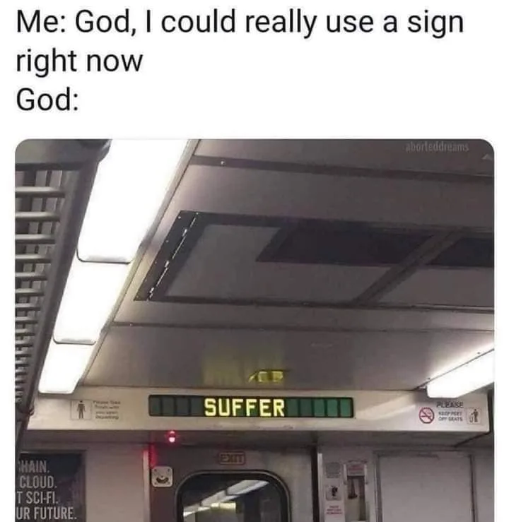 suffering meme
