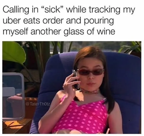 calling out sick meme