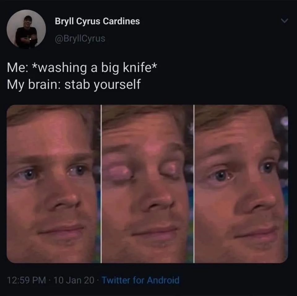being suicidal meme