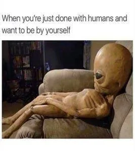being alone meme