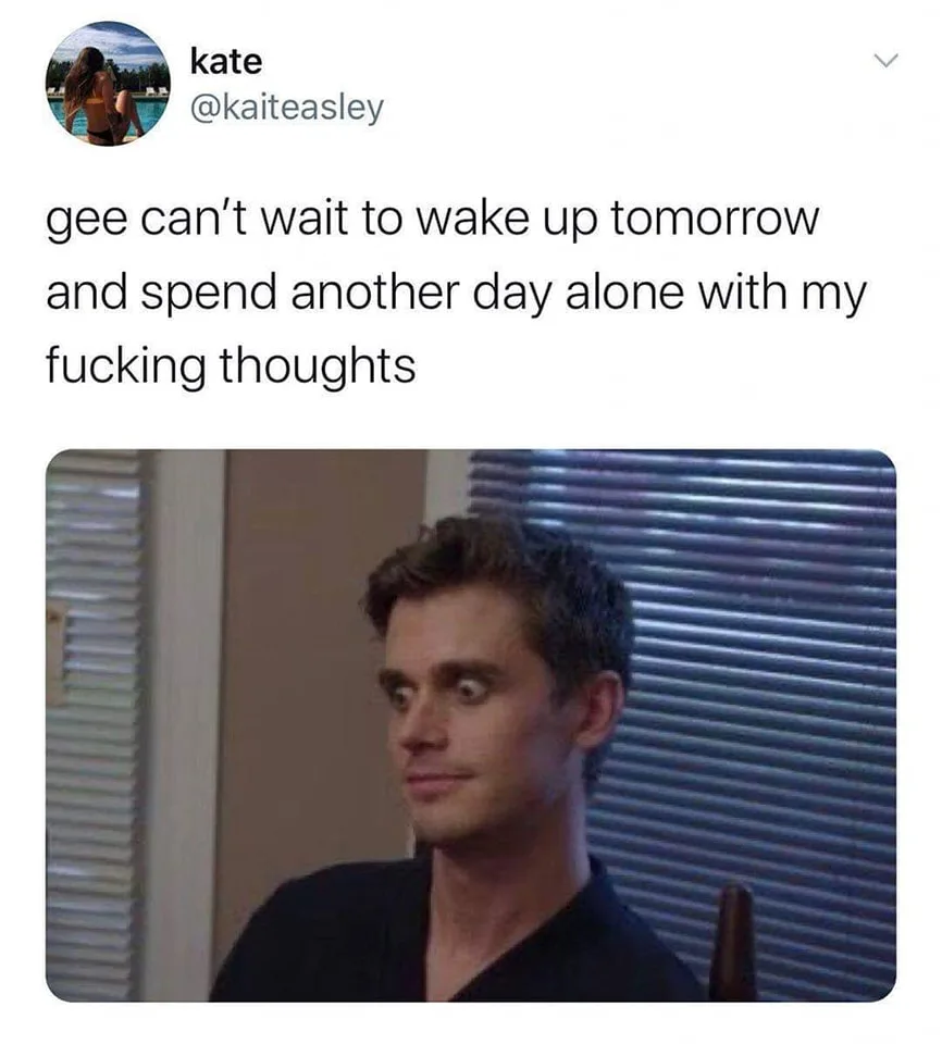 being alone meme