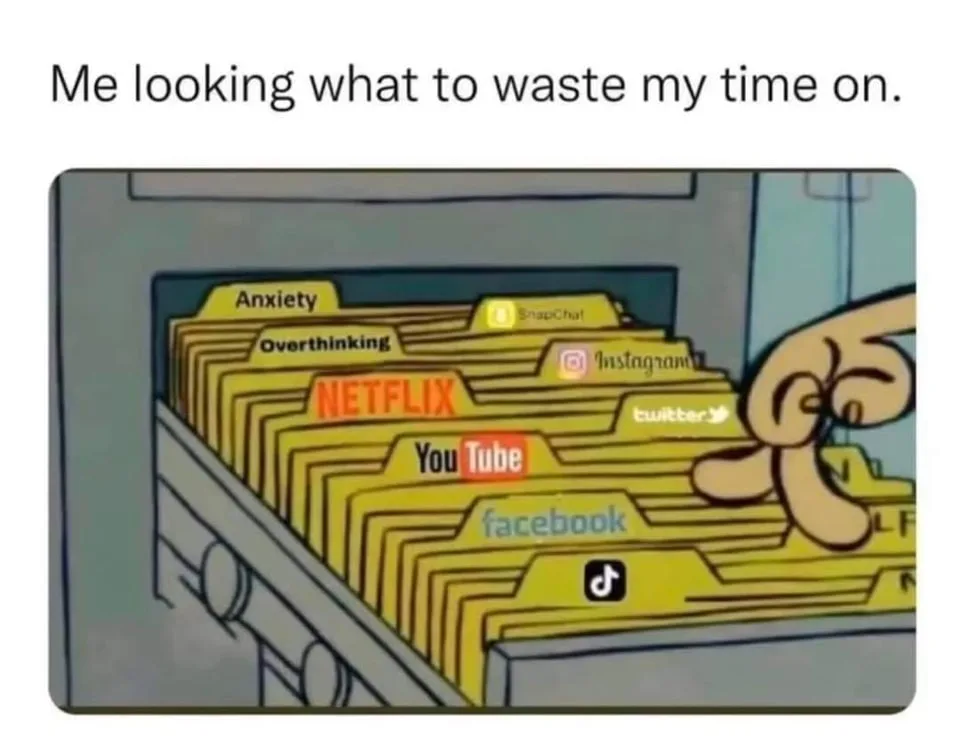 wasting time meme