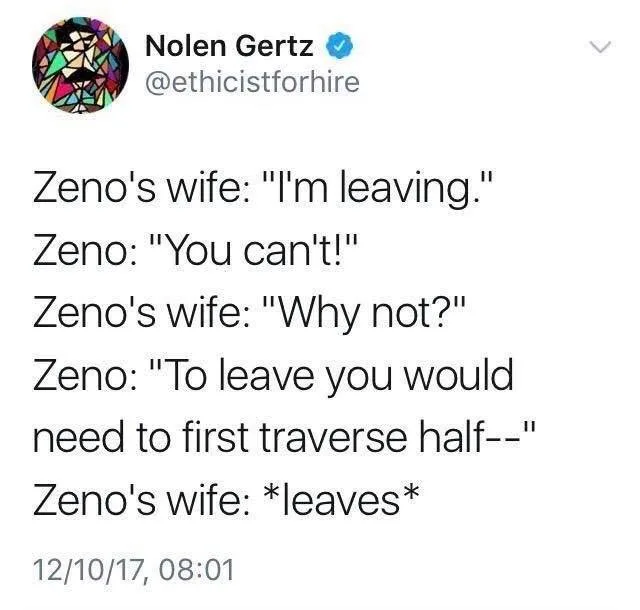 Zeno of Elea meme