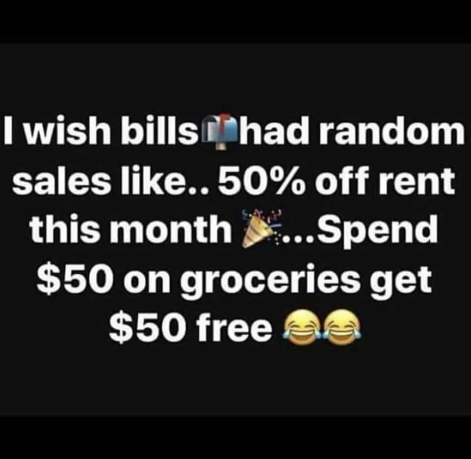 paying bills meme