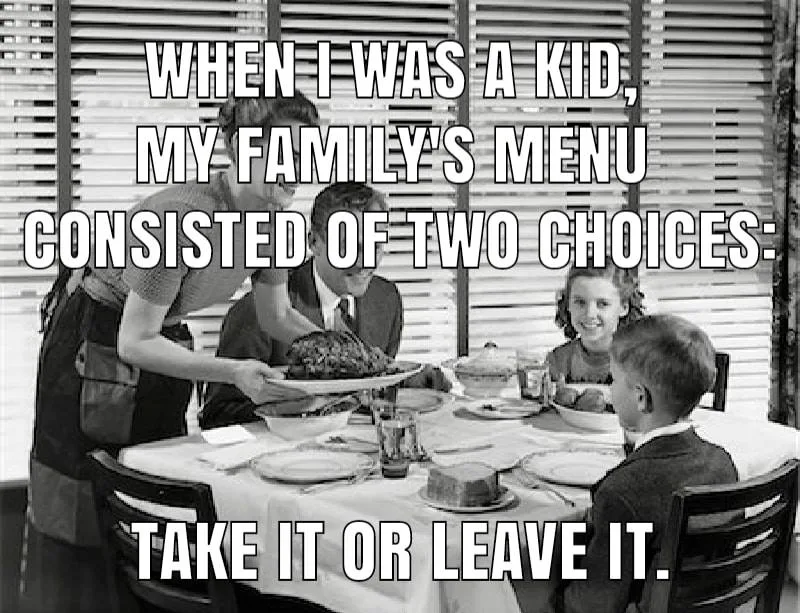 family dinner meme