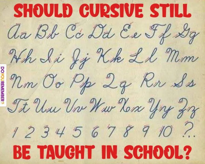 cursive meme
