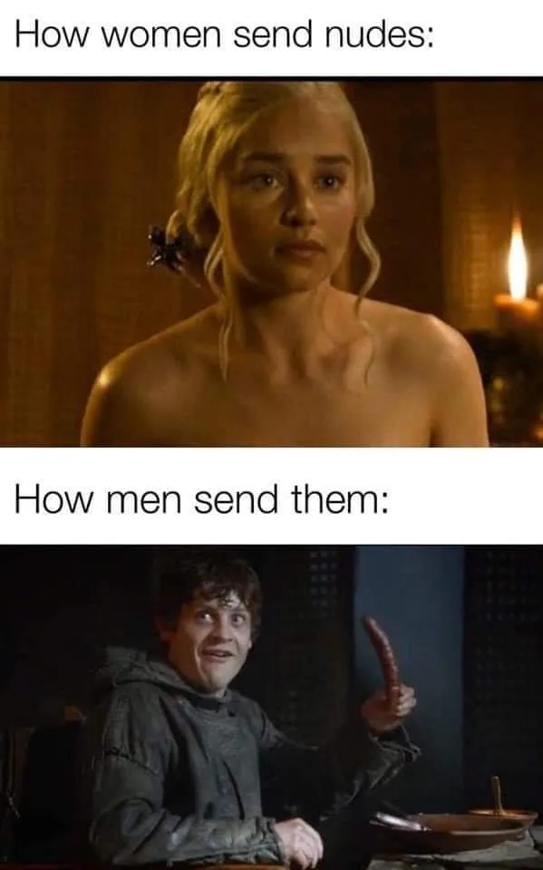sending nudes meme